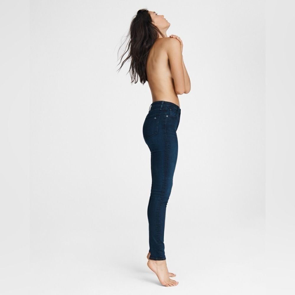Rag & Bone High Rise Ankle Skinny Twilight Stretch Denim Dark Wash Jeans Size 30